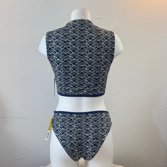 Seea Navy and Cream Wave Bikini - Picture 4 of 4